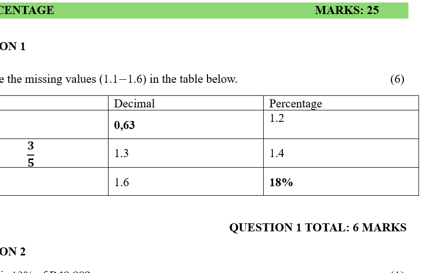 Grade 8 Maths Exam Practice Booklet A (Term 1 & 2) - Image 4